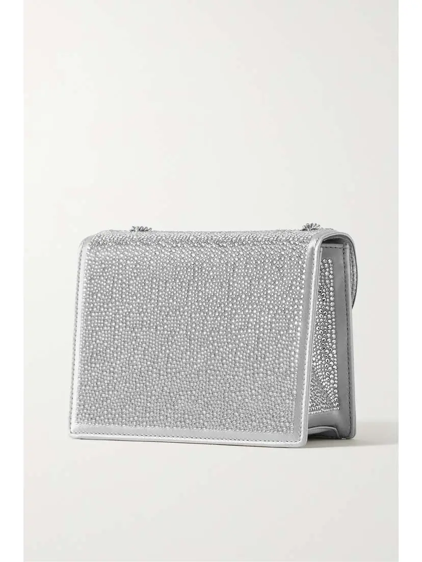 Oscar de la Renta Tro Mini Appliquéd Crystal-embellished Satin Shoulder Bag - - One size | Thumbnail 3 Oscar de la Renta Tro Mini Appliquéd Crystal-embellished Satin Shoulder Bag - - One size | Thumbnail 3