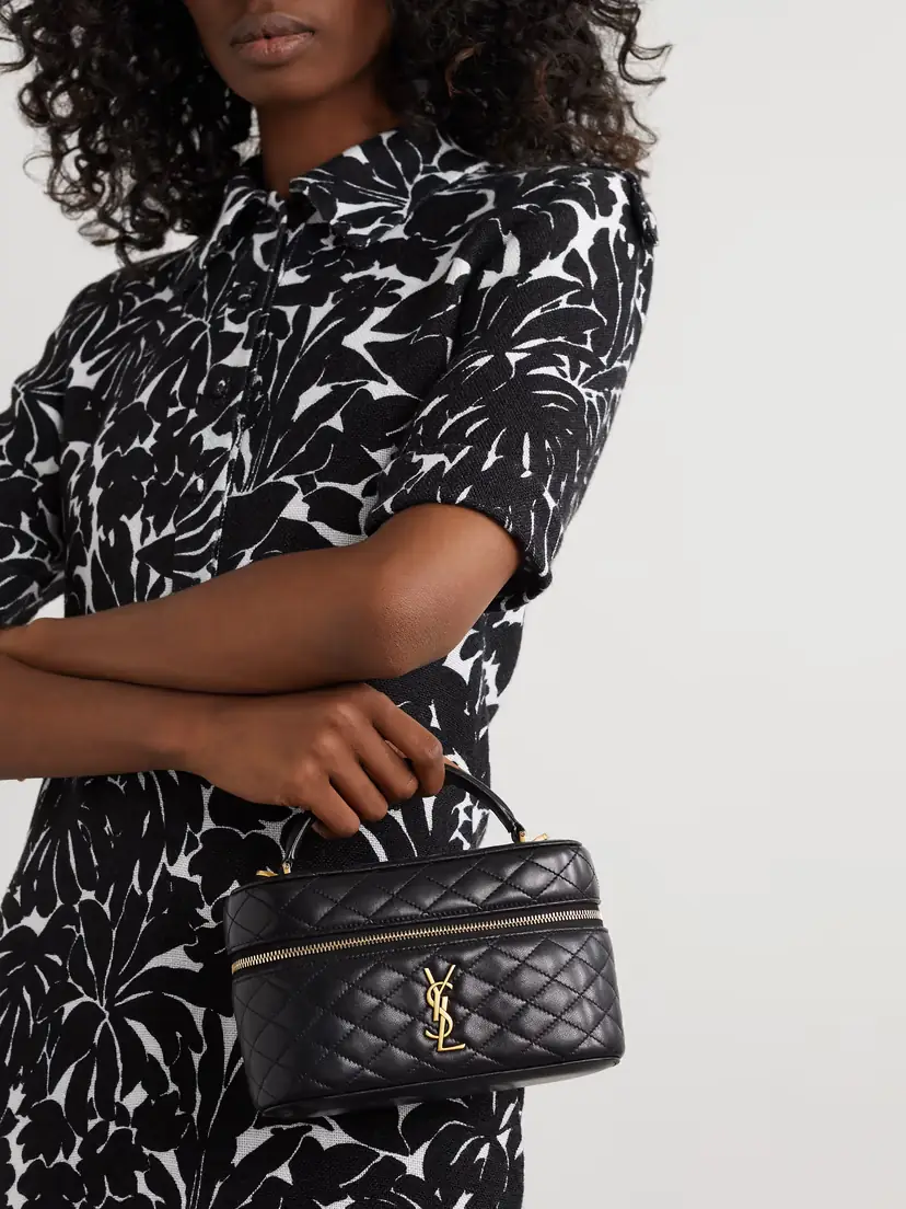 Saint Laurent Gaby Vanity Mini Quilted Leather Shoulder Bag | Thumbnail 2 Saint Laurent Gaby Vanity Mini Quilted Leather Shoulder Bag | Thumbnail 2