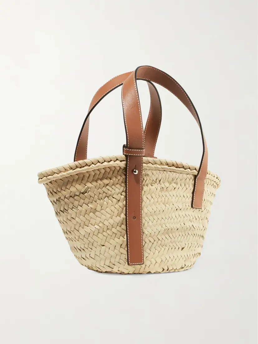 Loewe Small Leather-trimmed Woven Raffia Tote | Thumbnail 3 Loewe Small Leather-trimmed Woven Raffia Tote | Thumbnail 3