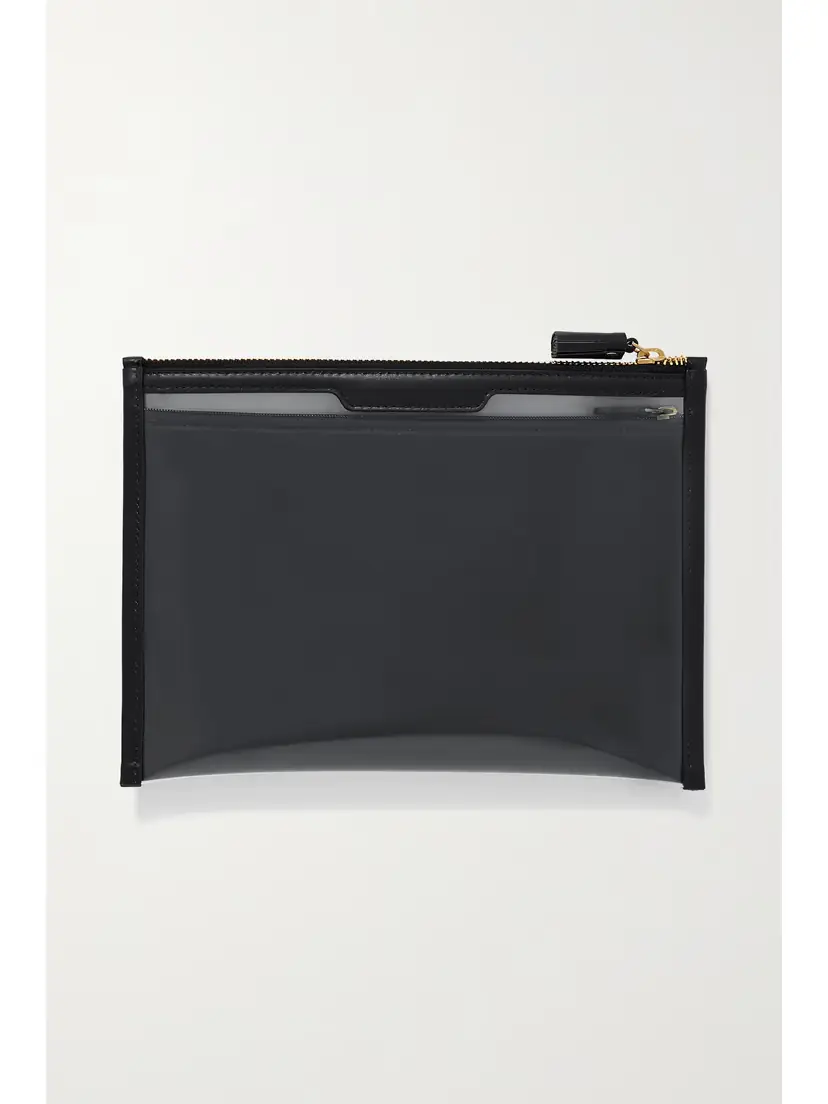 Anya Hindmarch Safe Deposit Leather-trimmed Pvc Pouch | Thumbnail 2 Anya Hindmarch Safe Deposit Leather-trimmed Pvc Pouch | Thumbnail 2