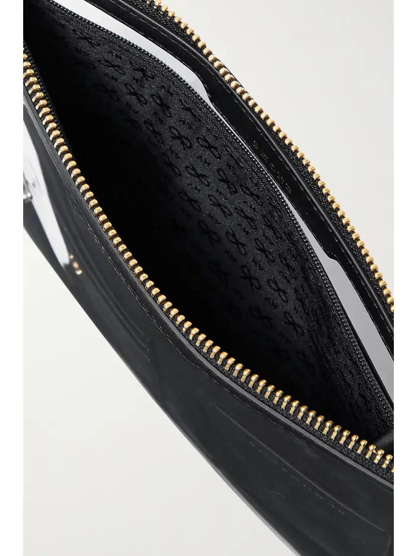 Anya Hindmarch Safe Deposit Leather-trimmed Pvc Pouch | Thumbnail 4 Anya Hindmarch Safe Deposit Leather-trimmed Pvc Pouch | Thumbnail 4