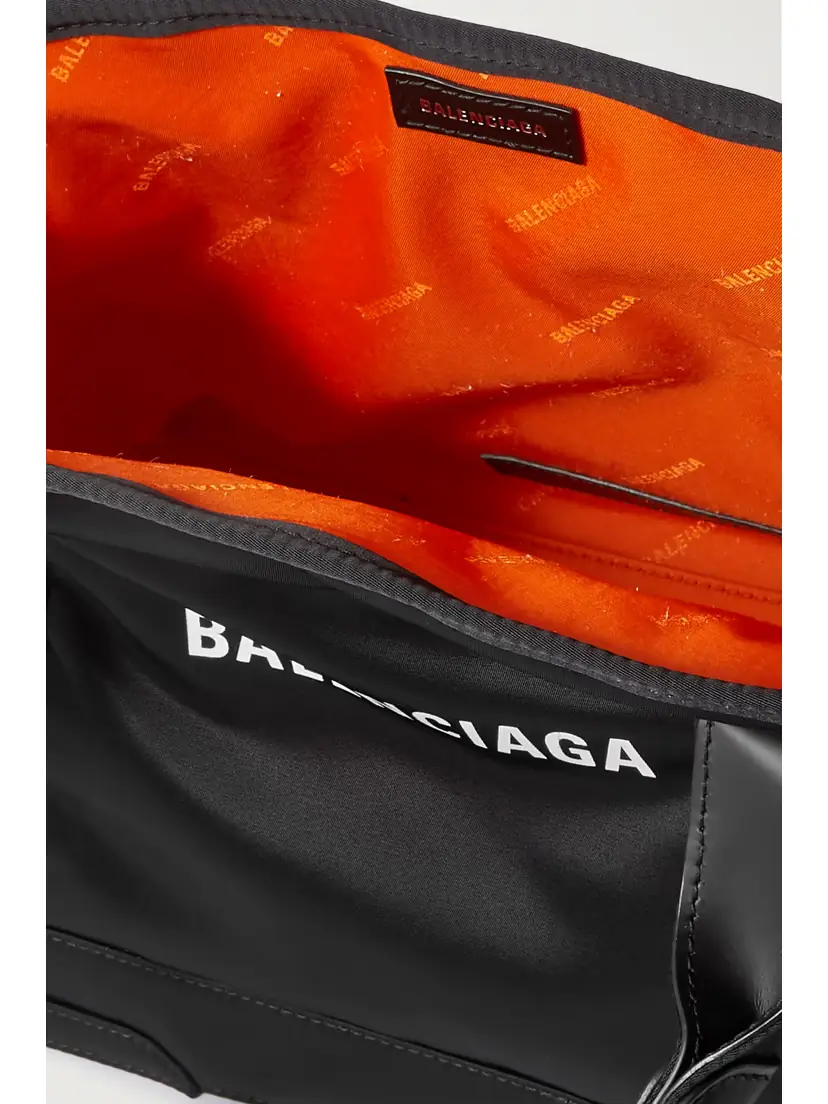 Balenciaga Navy Cabas Leather-trimmed Printed Recycled-nylon Tote | Thumbnail 5 Balenciaga Navy Cabas Leather-trimmed Printed Recycled-nylon Tote | Thumbnail 5