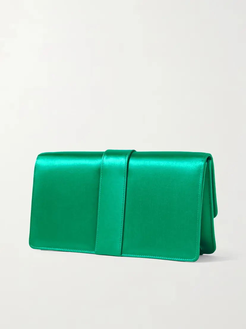 Manolo Blahnik Capri Crystal-embellished Satin Clutch | Thumbnail 3 Manolo Blahnik Capri Crystal-embellished Satin Clutch | Thumbnail 3