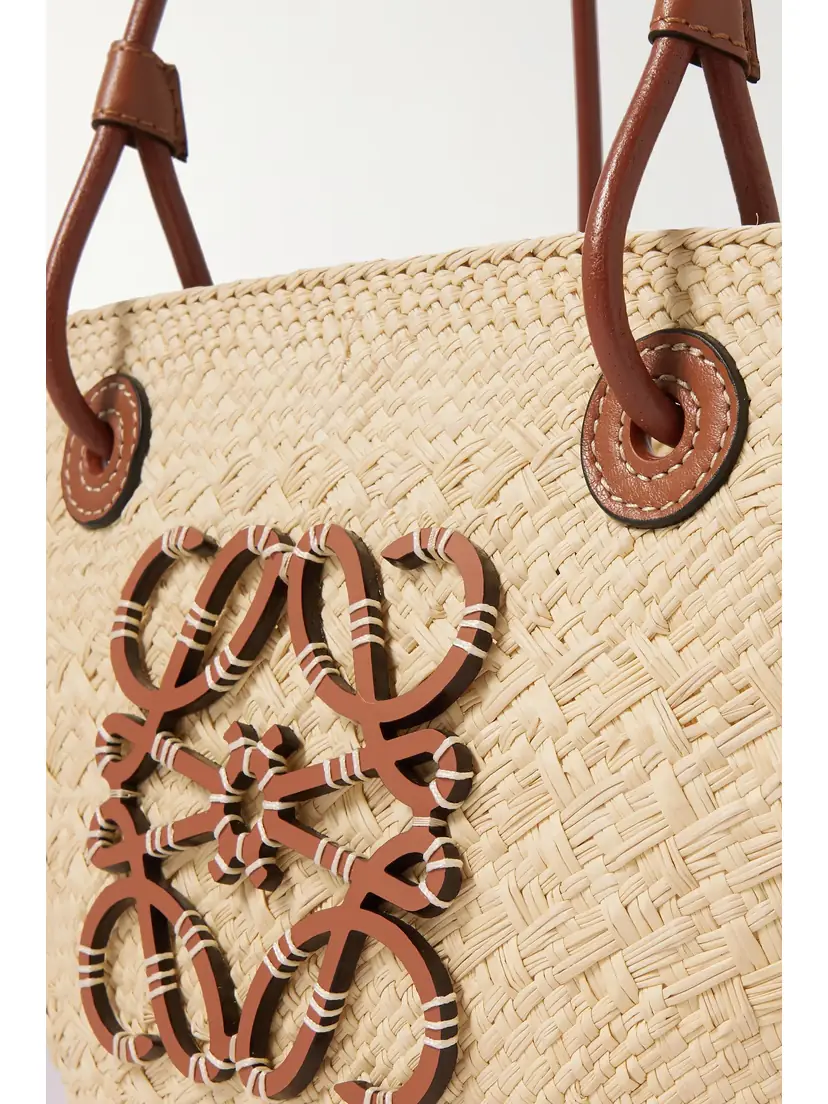 Loewe + Paula's Ibiza Anagram Small Leather-trimmed Woven Raffia Tote | Thumbnail 4 Loewe + Paula's Ibiza Anagram Small Leather-trimmed Woven Raffia Tote | Thumbnail 4