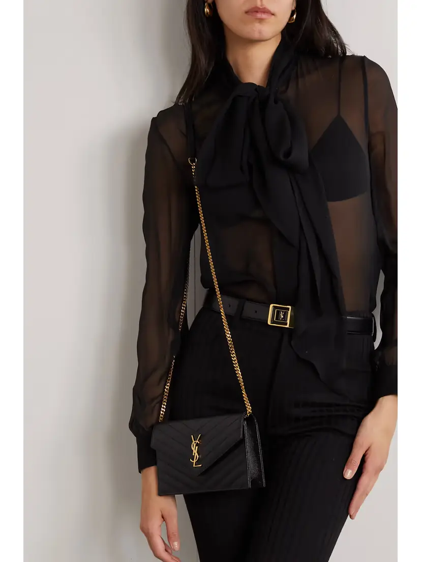 Saint Laurent Cassandre Matelassé Textured-leather Chain Wallet | Thumbnail 6 Saint Laurent Cassandre Matelassé Textured-leather Chain Wallet | Thumbnail 6