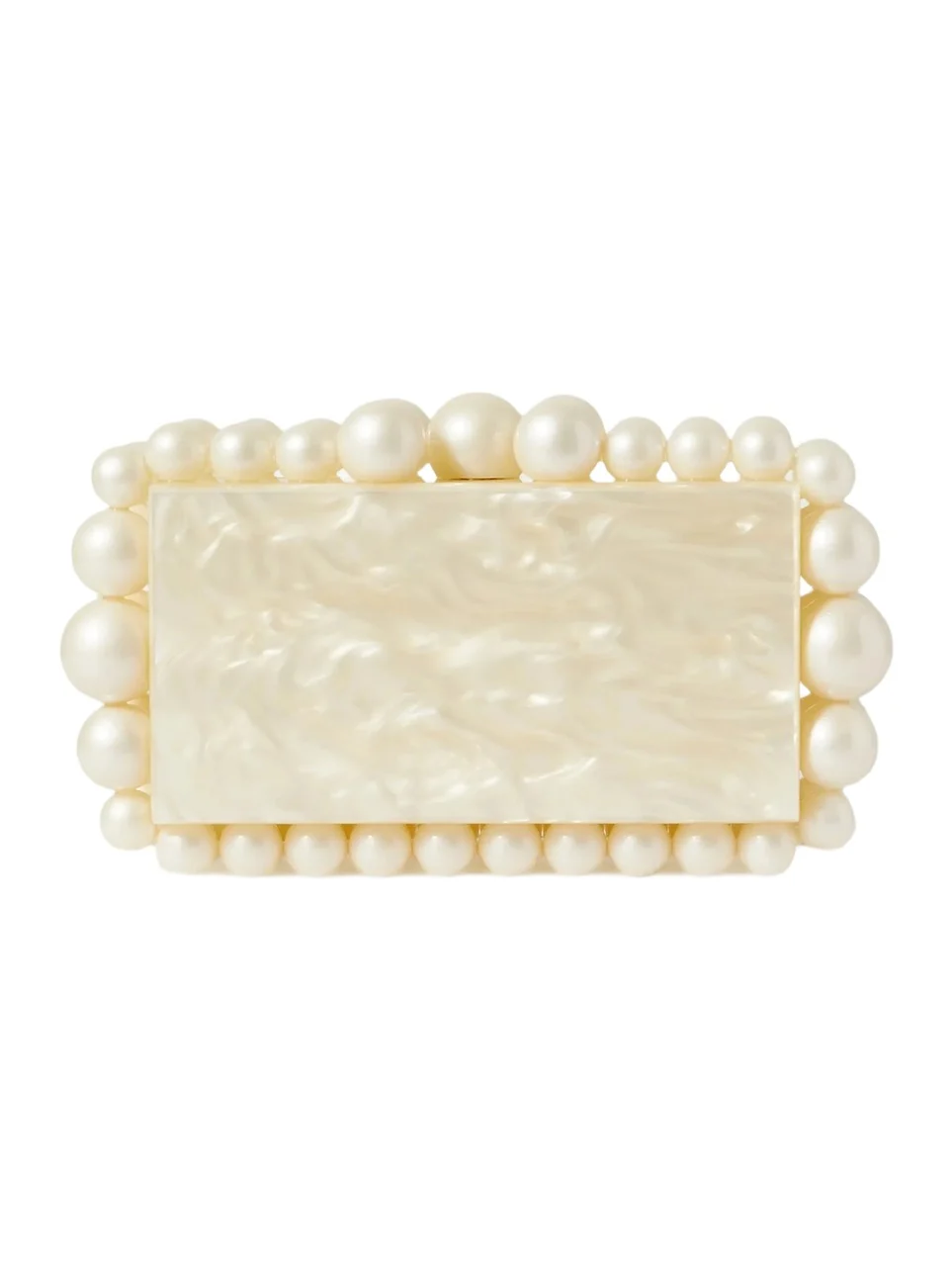 Cult Gaia Eos Beaded Marbled Acrylic Clutch