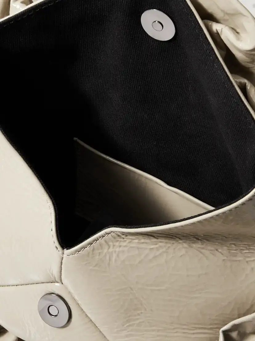Dries Van Noten Scrunchie Ruffled Glossed-leather Clutch | Thumbnail 5 Dries Van Noten Scrunchie Ruffled Glossed-leather Clutch | Thumbnail 5