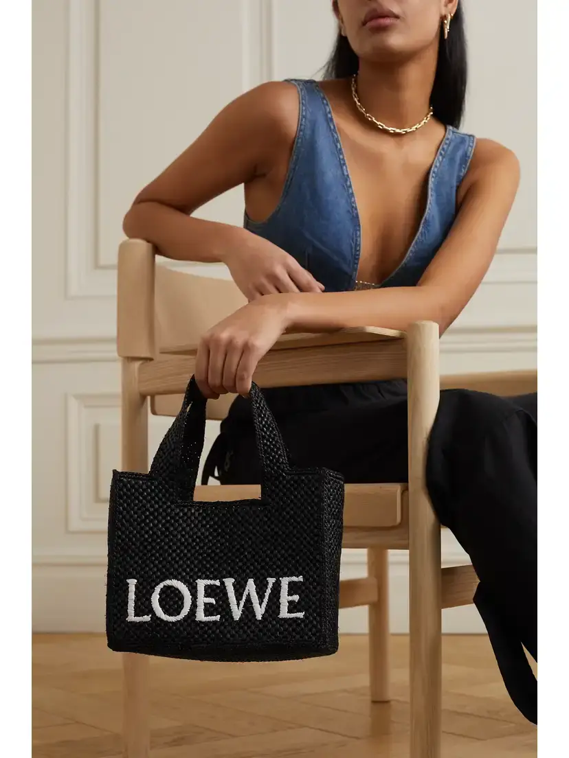 Loewe + Paula's Ibiza Embroidered Raffia Tote | Thumbnail 2