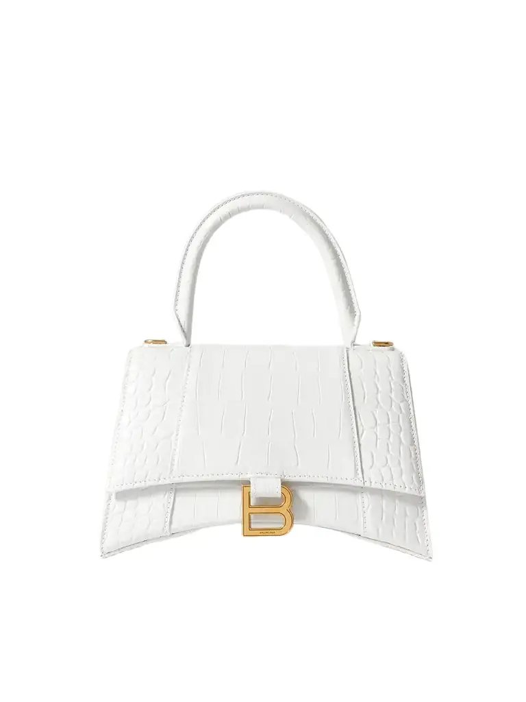 Balenciaga Hourglass Small Glossed Croc-effect Leather Tote | Image 1 Balenciaga Hourglass Small Glossed Croc-effect Leather Tote | Image 1