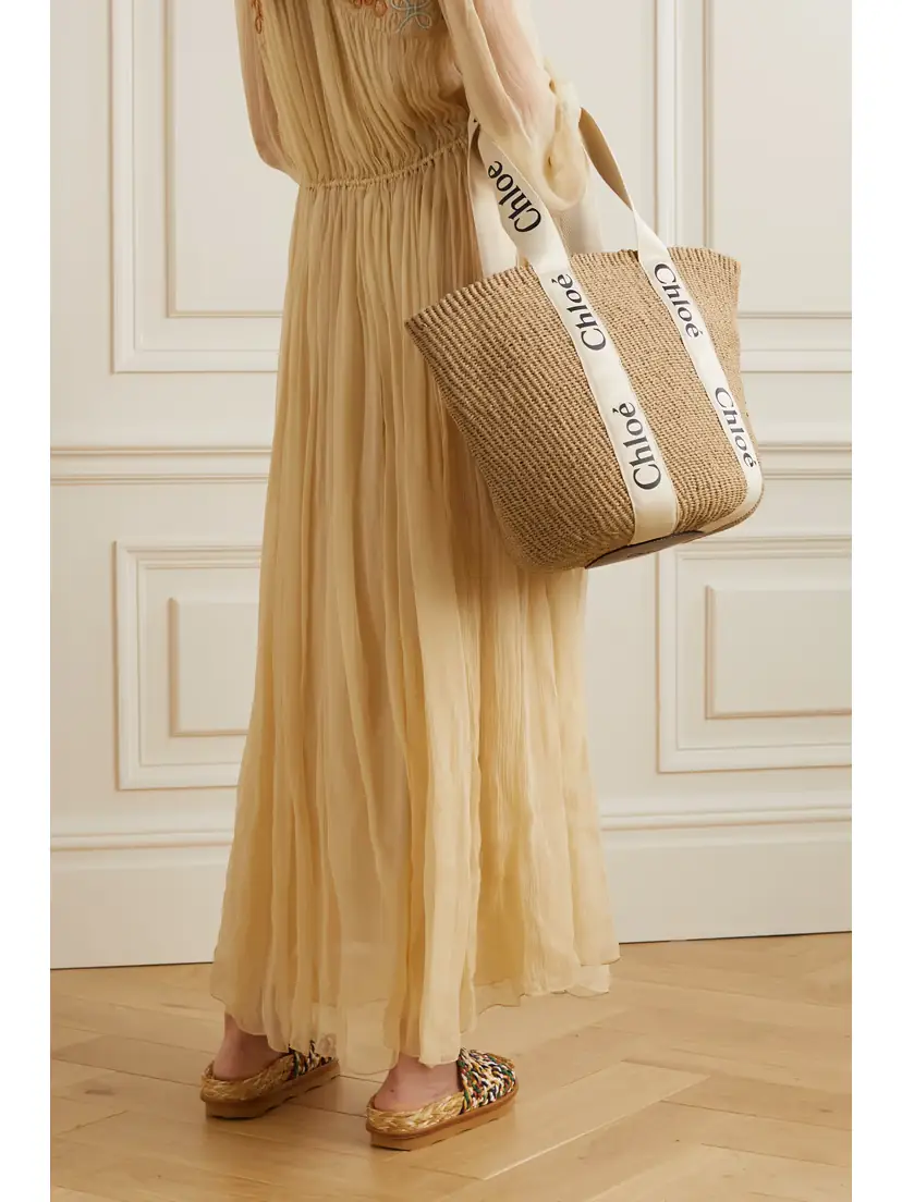 Chloé Woody Large Leather-trimmed Raffia Tote | Thumbnail 2 Chloé Woody Large Leather-trimmed Raffia Tote | Thumbnail 2