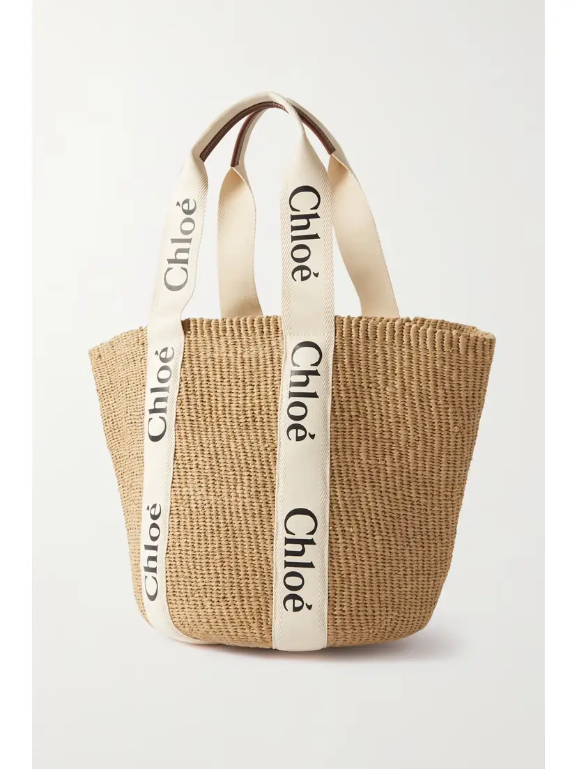 Chloé Woody Large Leather-trimmed Raffia Tote | Thumbnail 3 Chloé Woody Large Leather-trimmed Raffia Tote | Thumbnail 3