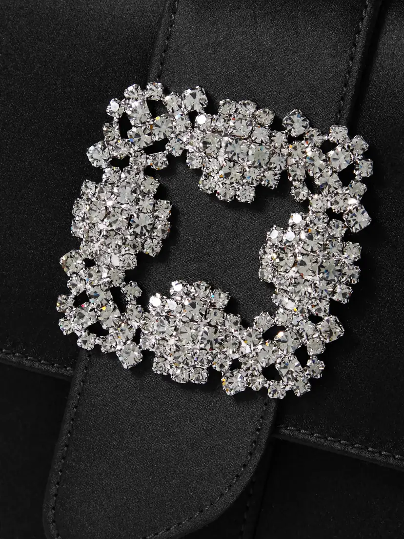 Manolo Blahnik Capri Crystal-embellished Satin Clutch | Thumbnail 4 Manolo Blahnik Capri Crystal-embellished Satin Clutch | Thumbnail 4