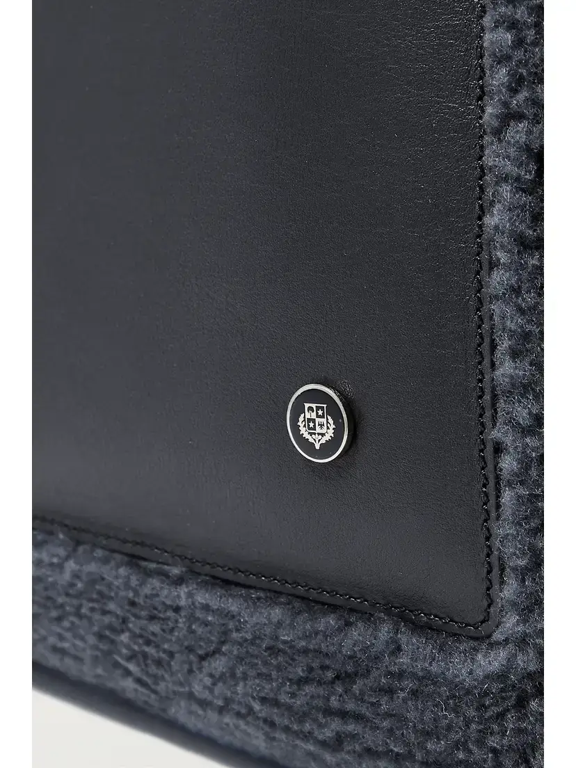 Loro Piana Sesia Large Leather-trimmed Faux Shearling Tote | Thumbnail 4 Loro Piana Sesia Large Leather-trimmed Faux Shearling Tote | Thumbnail 4