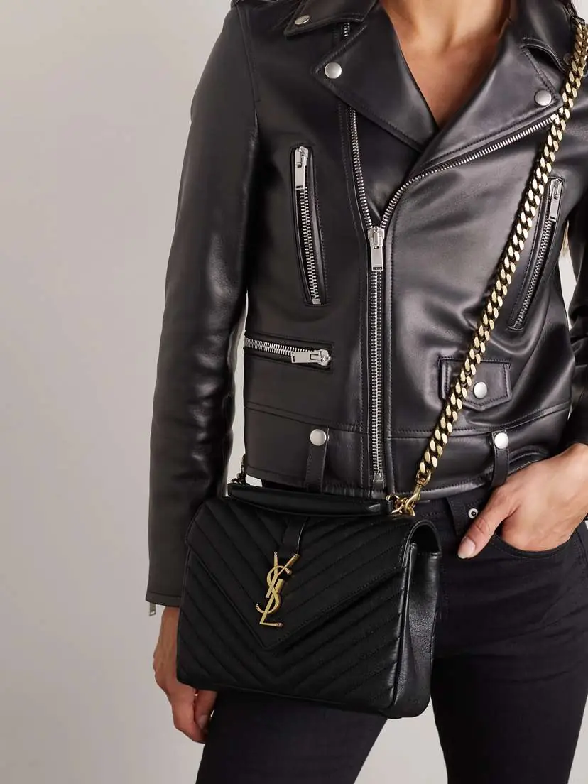 Saint Laurent College Medium Matelassé Leather Shoulder Bag | Thumbnail 6