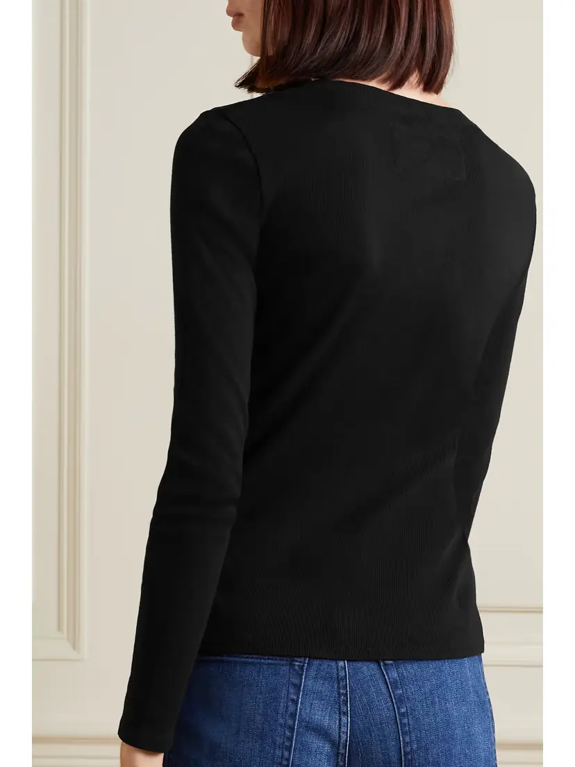 Nili Lotan Jordan Ribbed Cotton-jersey Top | Thumbnail 5 Nili Lotan Jordan Ribbed Cotton-jersey Top | Thumbnail 5