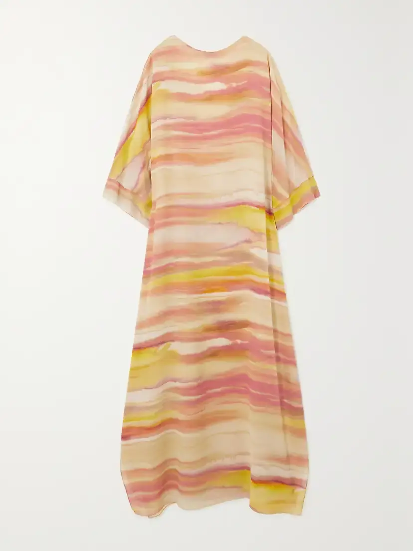 Loro Piana Cillia Striped Silk-chiffon Maxi Dress | Thumbnail 2 Loro Piana Cillia Striped Silk-chiffon Maxi Dress | Thumbnail 2