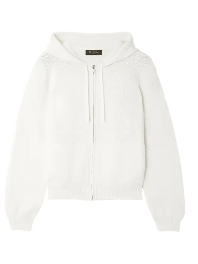 Loro Piana Open-knit Cotton Hoodie