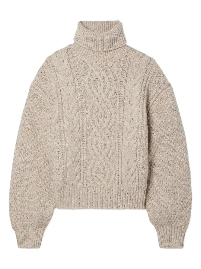 Loro Piana Cable-knit Wool And Cashmere-blend Turtleneck Sweater
