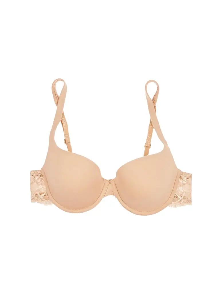 La Perla Souple Lace-trimmed Stretch Cotton-blend Jersey Contour Bra - Neutrals | Image 1 La Perla Souple Lace-trimmed Stretch Cotton-blend Jersey Contour Bra - Neutrals | Image 1