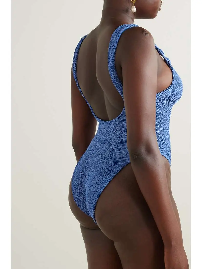 Hunza G Domino Metallic Seersucker Swimsuit | Thumbnail 3 Hunza G Domino Metallic Seersucker Swimsuit | Thumbnail 3