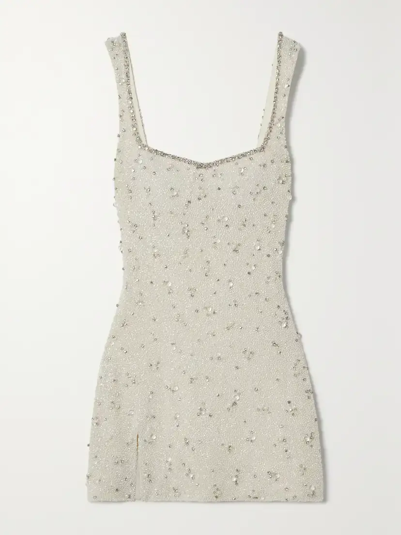 Clio Peppiatt Embellished Stretch-tulle Mini Dress | Thumbnail 2