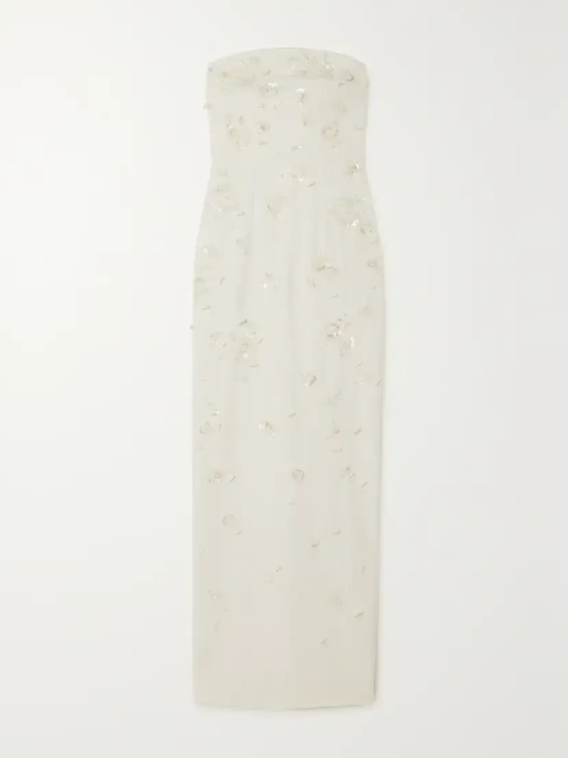 Clio Peppiatt Strapless Embellished Stretch-crepe Gown | Thumbnail 2 Clio Peppiatt Strapless Embellished Stretch-crepe Gown | Thumbnail 2