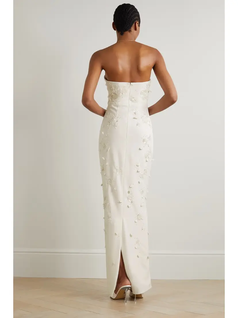 Clio Peppiatt Strapless Embellished Stretch-crepe Gown | Thumbnail 4 Clio Peppiatt Strapless Embellished Stretch-crepe Gown | Thumbnail 4