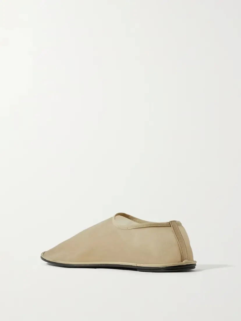 The Row Sock Leather-trimmed Mesh Flats | Thumbnail 3 The Row Sock Leather-trimmed Mesh Flats | Thumbnail 3