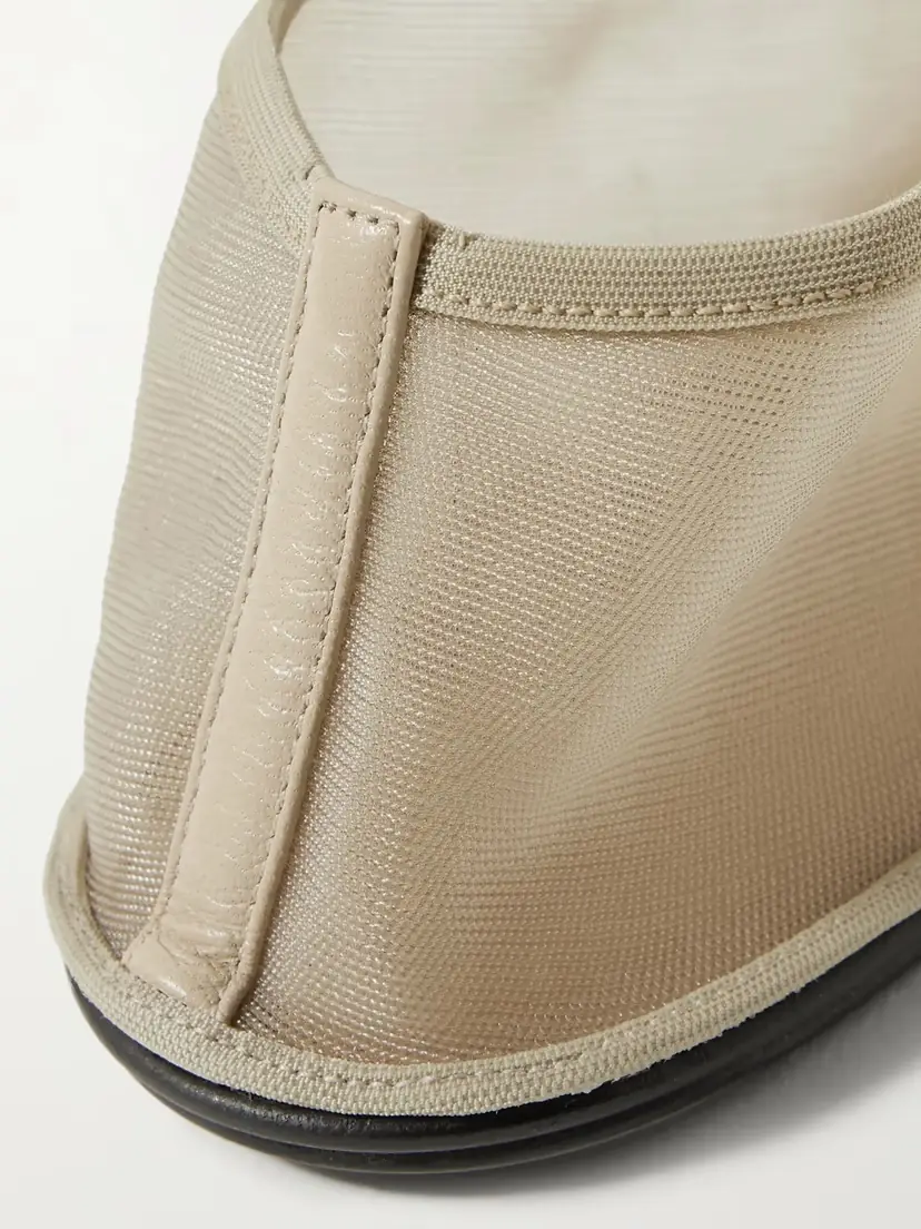 The Row Sock Leather-trimmed Mesh Flats | Thumbnail 4 The Row Sock Leather-trimmed Mesh Flats | Thumbnail 4