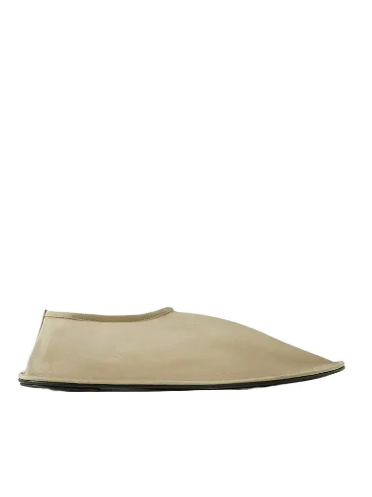The Row Sock Leather-trimmed Mesh Flats | Thumbnail 1 The Row Sock Leather-trimmed Mesh Flats | Thumbnail 1