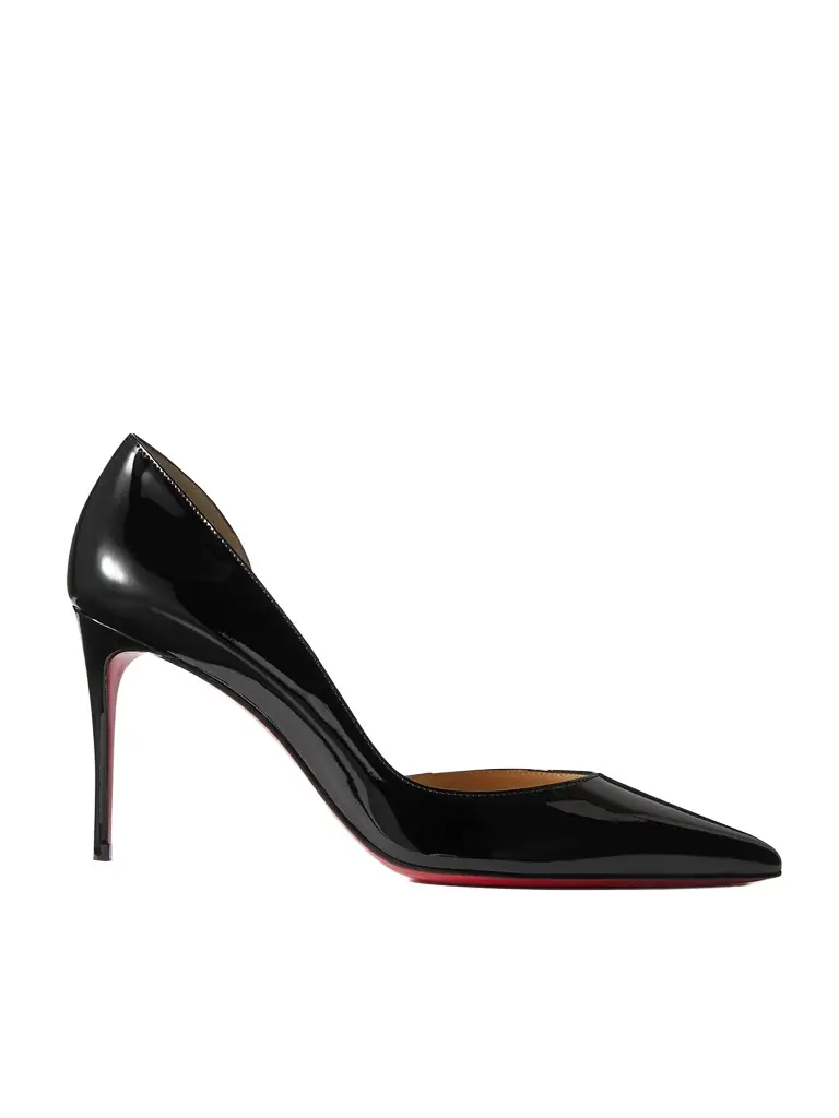 Christian Louboutin Iriza 85 Patent-leather Pumps - Black | Image 1 Christian Louboutin Iriza 85 Patent-leather Pumps - Black | Image 1