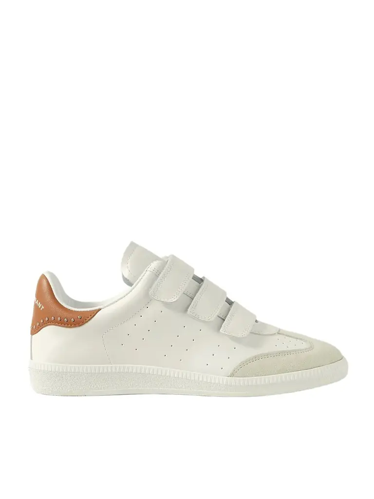 Isabel Marant Beth Suede-trimmed Leather Sneakers - White | Image 1 Isabel Marant Beth Suede-trimmed Leather Sneakers - White | Image 1