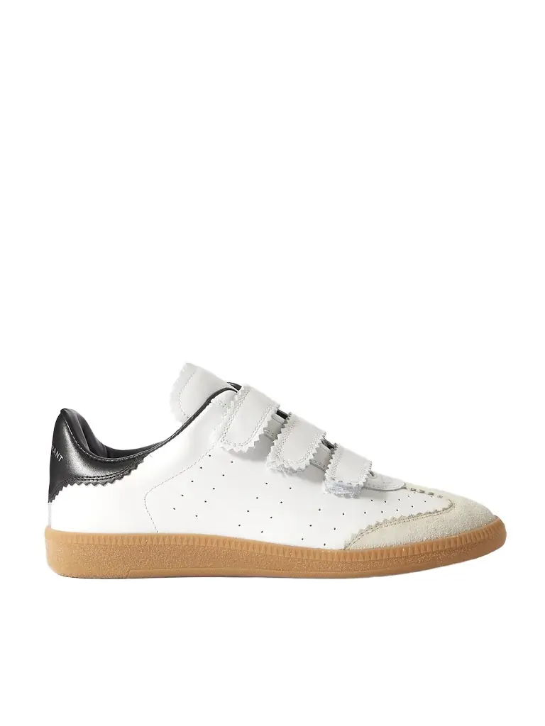 Isabel Marant Beth Suede-trimmed Leather Sneakers - White | Image 1 Isabel Marant Beth Suede-trimmed Leather Sneakers - White | Image 1