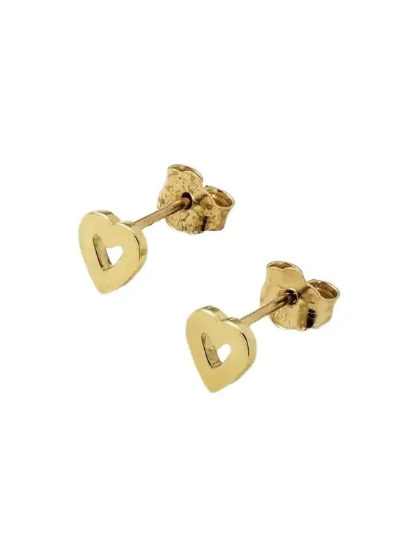 Mini Open Heart 18-karat Gold Earrings Mini Open Heart 18-karat Gold Earrings