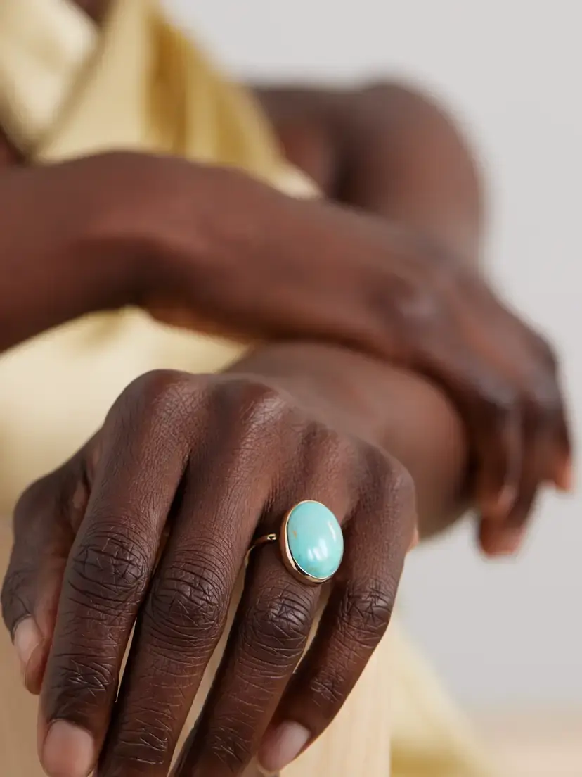 Melissa Joy Manning Kingman 14-karat Recycled Gold Turquoise Ring | Thumbnail 3