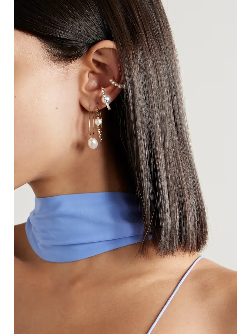 Mizuki Small 14-karat Gold Pearl Earrings | Thumbnail 2 Mizuki Small 14-karat Gold Pearl Earrings | Thumbnail 2