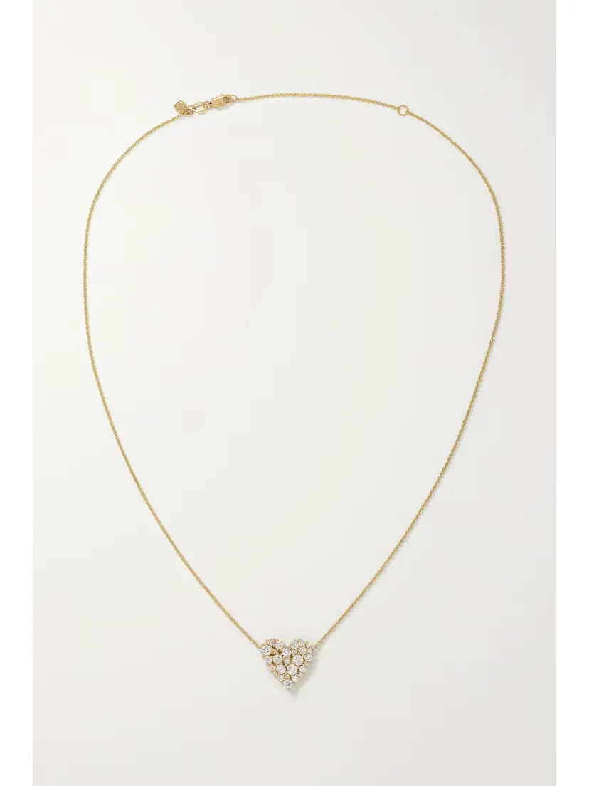 Sydney Evan Cocktail Heart 14-karat Gold Diamond Necklace | Thumbnail 4 Sydney Evan Cocktail Heart 14-karat Gold Diamond Necklace | Thumbnail 4