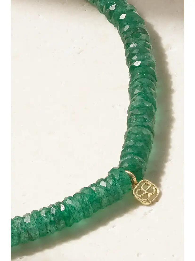 Sydney Evan Small Peace Heart 14-karat Gold Multi-stone Bracelet | Thumbnail 3