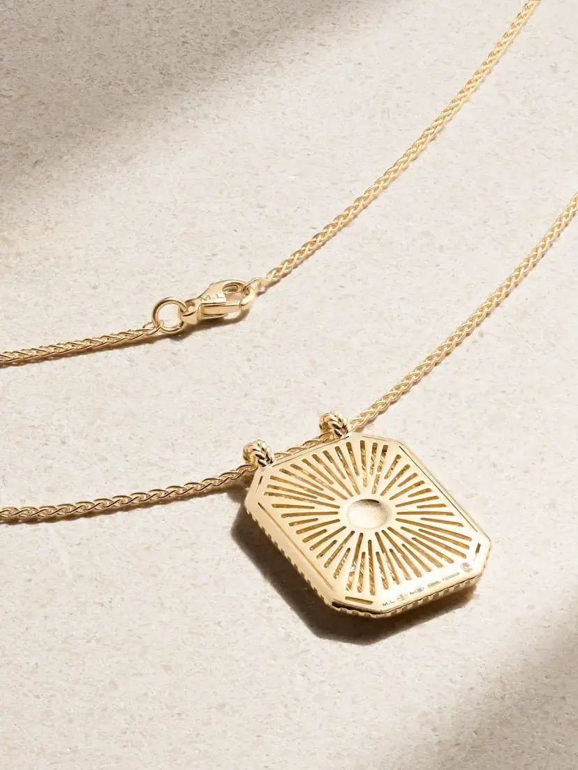 Marie Lichtenberg Heart Scapular 18-karat Gold, Enamel And Diamond Necklace | Thumbnail 3 Marie Lichtenberg Heart Scapular 18-karat Gold, Enamel And Diamond Necklace | Thumbnail 3