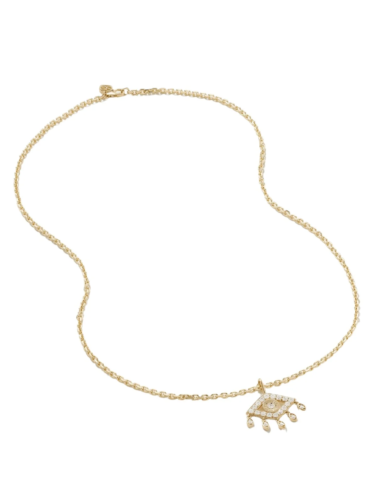Evil Eye 14-karat Gold Diamond Necklace
