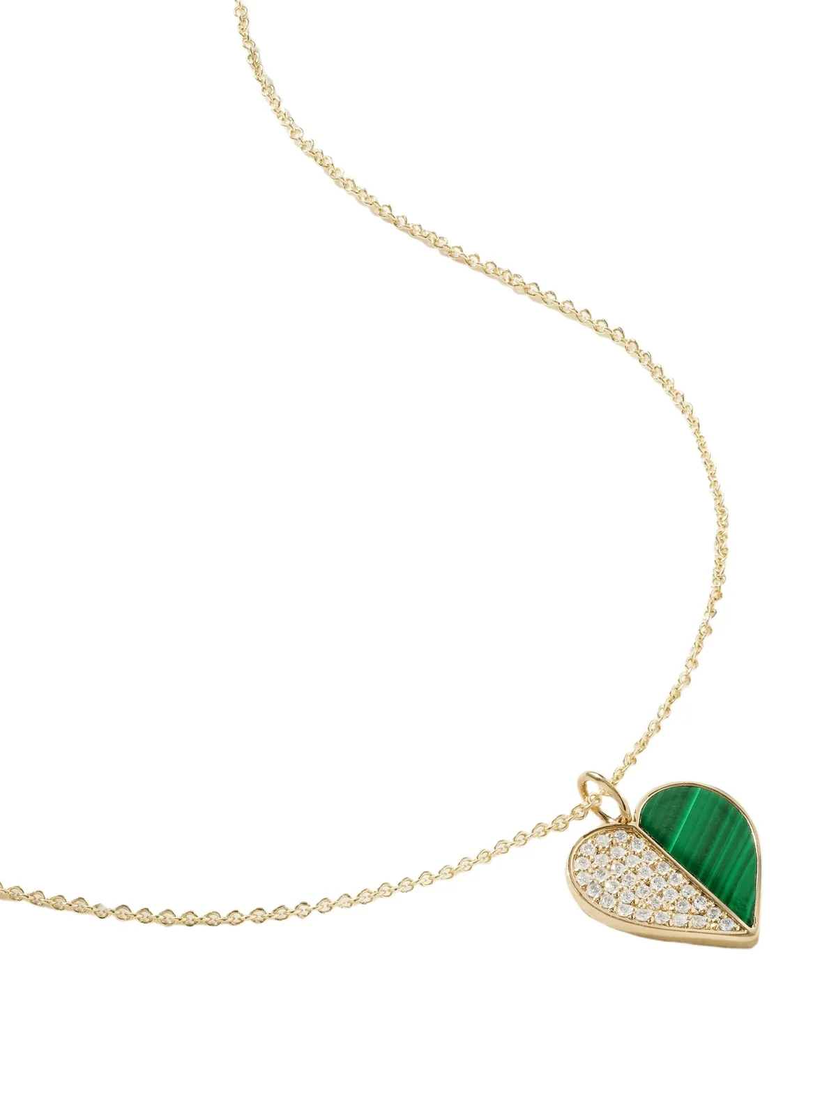 14-karat Gold, Malachite And Diamond Necklace 14-karat Gold, Malachite And Diamond Necklace