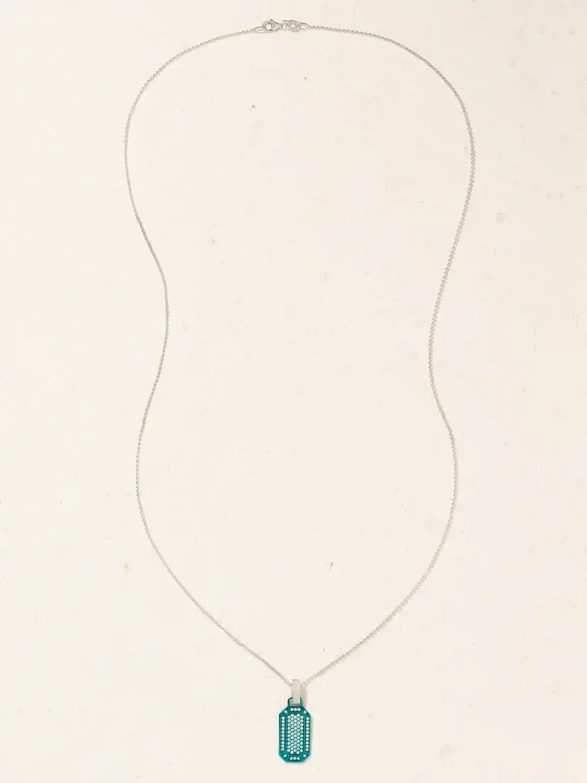 EÉRA White , Diamond And Enamel Necklace | Image 1 EÉRA White , Diamond And Enamel Necklace | Image 1
