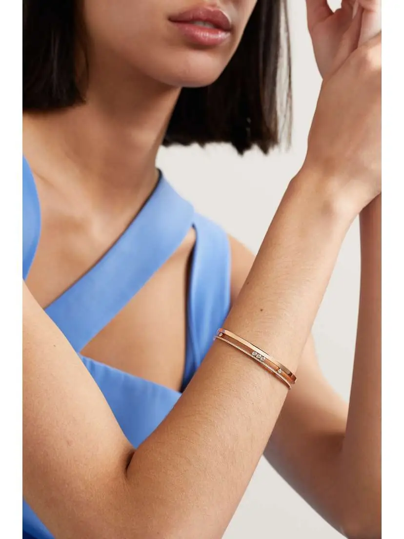 Messika Move Romane 18-karat Rose Gold Diamond Bangle | Thumbnail 2 Messika Move Romane 18-karat Rose Gold Diamond Bangle | Thumbnail 2