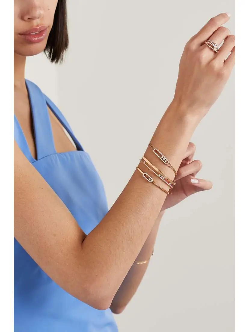 Messika Move Romane 18-karat Rose Gold Diamond Bangle | Thumbnail 5 Messika Move Romane 18-karat Rose Gold Diamond Bangle | Thumbnail 5