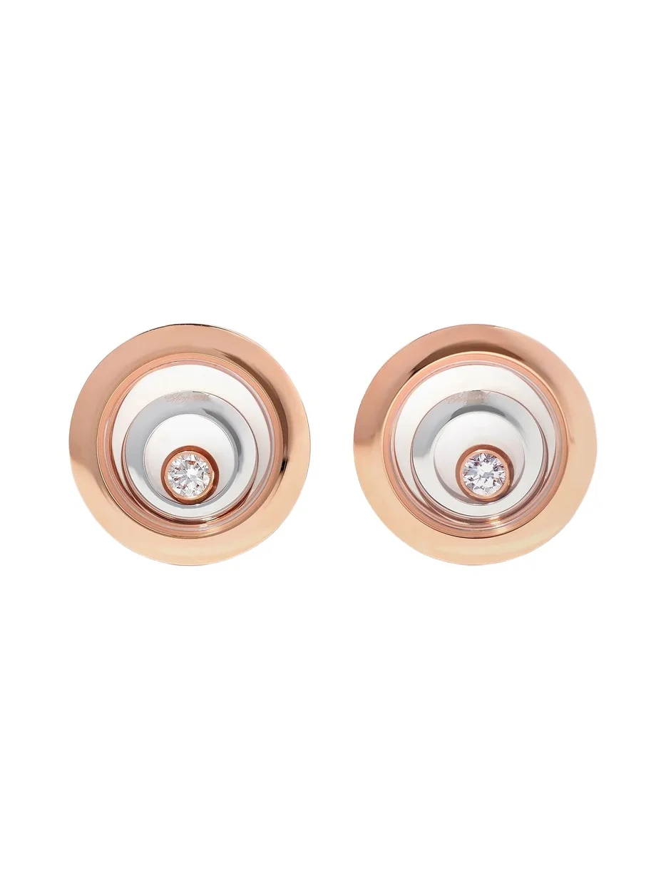 Happy Spirit 18-karat Rose And White Gold Diamond Earrings