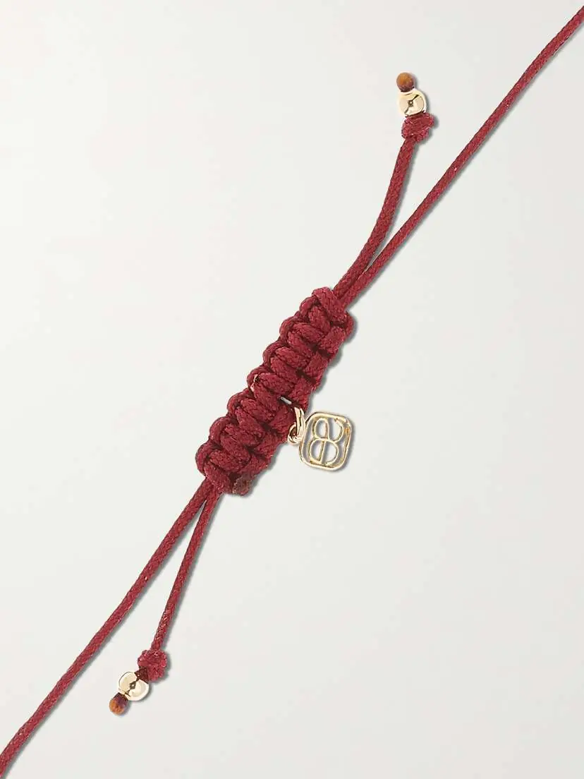 Sydney Evan Hamsa 14-karat Gold, Cord And Diamond Bracelet | Thumbnail 3 Sydney Evan Hamsa 14-karat Gold, Cord And Diamond Bracelet | Thumbnail 3