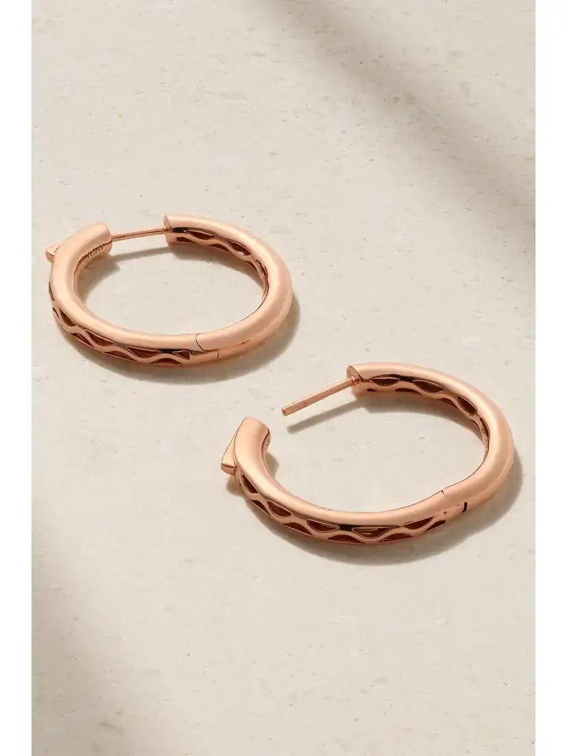 Anita Ko Small 18-karat Rose Gold Hoop Earrings | Thumbnail 3 Anita Ko Small 18-karat Rose Gold Hoop Earrings | Thumbnail 3