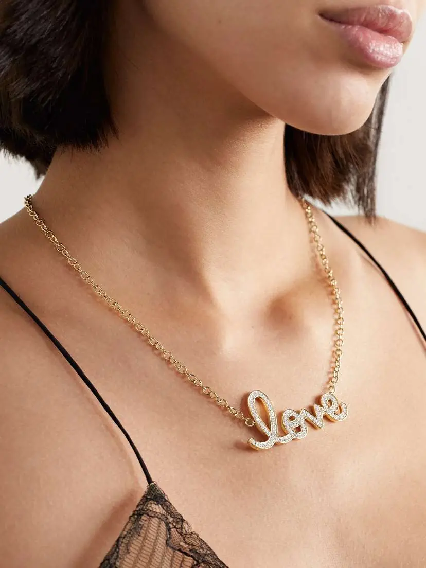 Sydney Evan Xl Love 14-karat Gold Diamond Necklace | Thumbnail 2 Sydney Evan Xl Love 14-karat Gold Diamond Necklace | Thumbnail 2