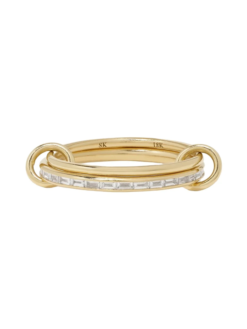 Callisto Set Of Two 18-karat Gold Diamond Rings