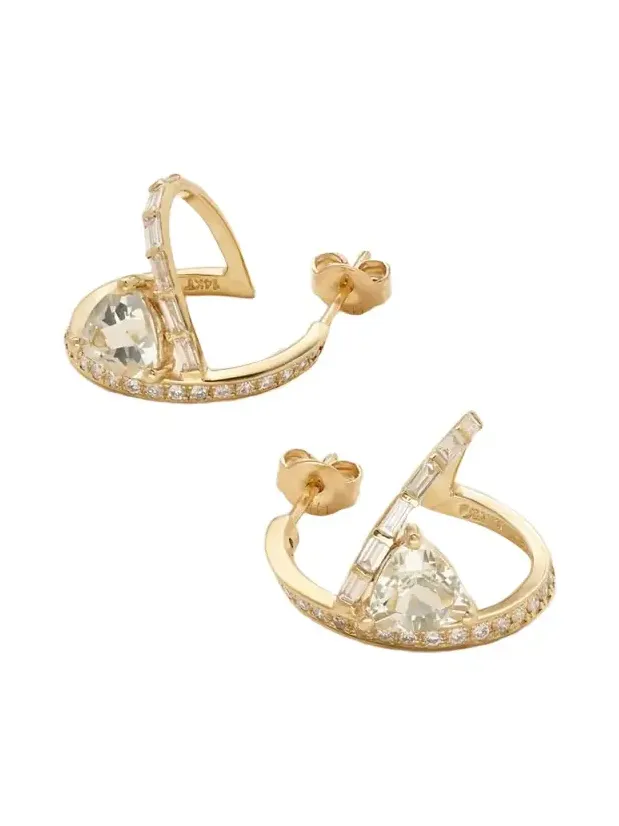 14-karat Gold, Amethyst And Diamond Earrings